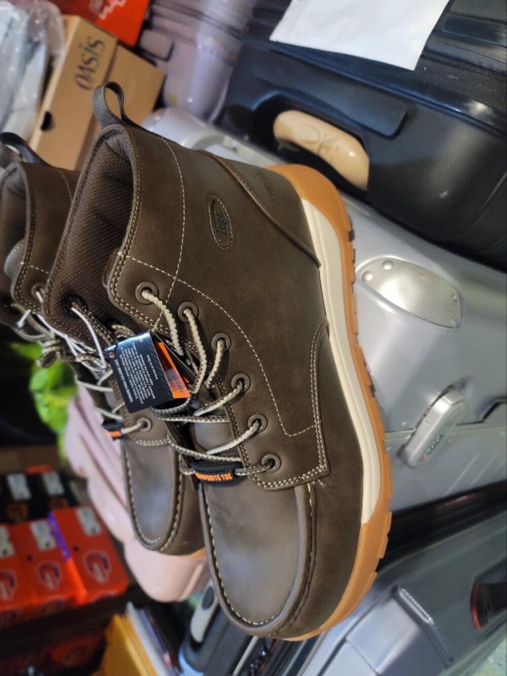 LUGZ PRO-TECH COMPOSITE TOE SLIDE-RESISTANT LEATHER BOOT/SHOE